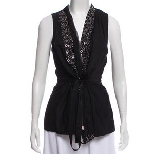 ROBERT RODRIGUEZ SILK EMBELLISHED TOP